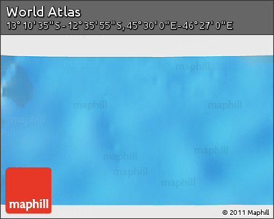 Physical 3D Map of the Area around 12° 53' 15" S, 45° 58' 30" E