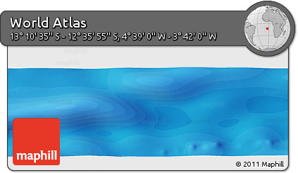 Political Panoramic Map of the Area around 12° 53' 15" S, 4° 10' 30" W