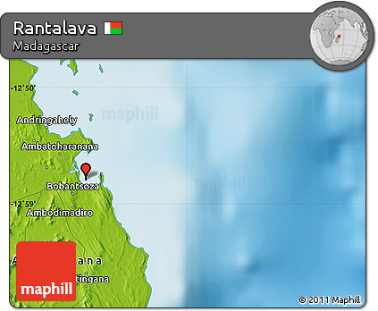 Physical Map of Rantalava