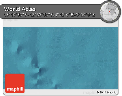 Satellite 3D Map of the Area around 12° 53' 15" S, 5° 10' 30" E