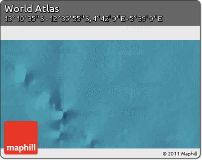 Satellite 3D Map of the Area around 12° 53' 15" S, 5° 10' 30" E