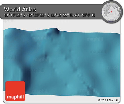 Satellite 3D Map of the Area around 12° 53' 15" S, 61° 16' 29" E