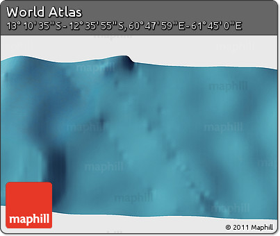 Satellite 3D Map of the Area around 12° 53' 15" S, 61° 16' 29" E