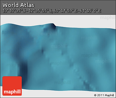 Satellite 3D Map of the Area around 12° 53' 15" S, 61° 16' 29" E
