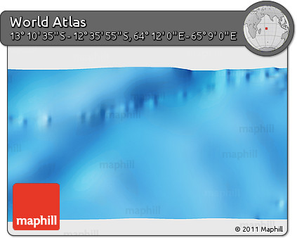 Physical 3D Map of the Area around 12° 53' 15" S, 64° 40' 30" E