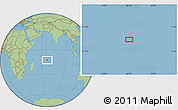 Savanna Style Location Map of the area around 12° 53' 15" S, 66° 22' 30" E