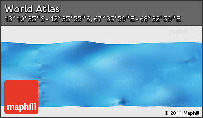 Physical Panoramic Map of the Area around 12° 53' 15" S, 68° 4' 29" E