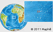 Physical Location Map of the area around 12° 53' 15" S, 6° 43' 29" W