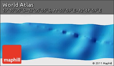 Physical Panoramic Map of the Area around 12° 53' 15" S, 72° 19' 29" E