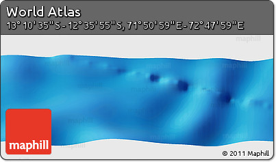 Physical Panoramic Map of the Area around 12° 53' 15" S, 72° 19' 29" E