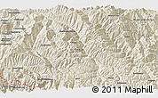 Shaded Relief 3D Map of the area around 12° 53' 15" S, 72° 10' 30" W