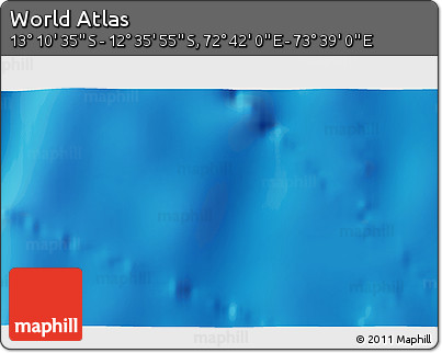Physical 3D Map of the Area around 12° 53' 15" S, 73° 10' 30" E