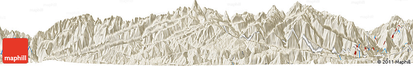 Shaded Relief Horizon Map of the Area around 12° 53' 15" S, 73° 1' 30" W Shaded Relief Horizon Map of the Area around 12° 53' 15" S, 73° 1' 30" W