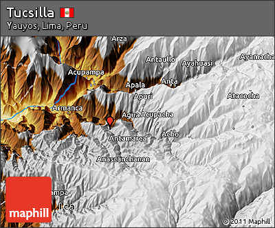 Physical 3D Map of Tucsilla