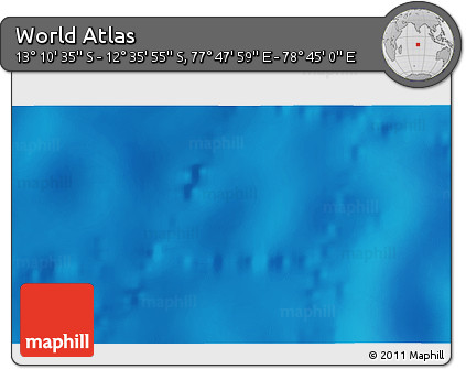 Physical 3D Map of the Area around 12° 53' 15" S, 78° 16' 30" E