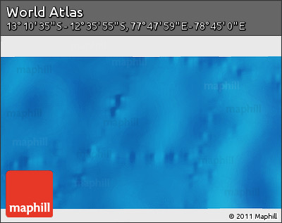 Physical 3D Map of the Area around 12° 53' 15" S, 78° 16' 30" E