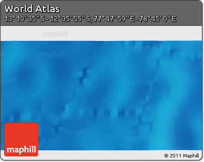 Physical 3D Map of the Area around 12° 53' 15" S, 78° 16' 30" E