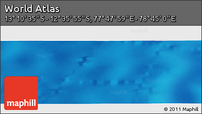 Physical Panoramic Map of the Area around 12° 53' 15" S, 78° 16' 30" E