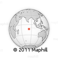 Outline Map of the Area around 12° 53' 15" S, 82° 31' 30" E, rectangular outline