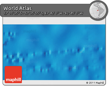 Physical 3D Map of the Area around 12° 53' 15" S, 83° 13' 29" W