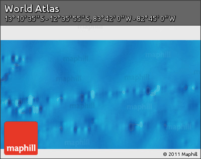 Physical 3D Map of the Area around 12° 53' 15" S, 83° 13' 29" W
