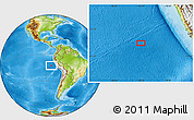 Physical Location Map of the area around 12° 53' 15" S, 83° 13' 29" W