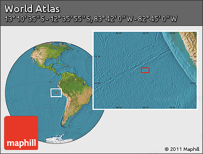 Satellite Location Map of the Area around 12° 53' 15" S, 83° 13' 29" W
