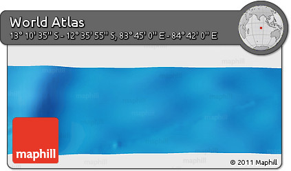 Physical Panoramic Map of the Area around 12° 53' 15" S, 84° 13' 29" E