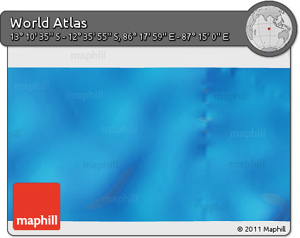 Physical 3D Map of the Area around 12° 53' 15" S, 86° 46' 30" E