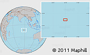 Gray Location Map of the area around 12° 53' 15" S, 87° 37' 30" E