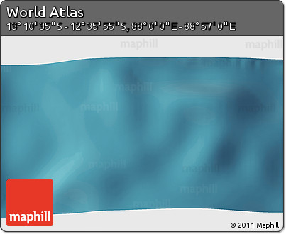 Satellite 3D Map of the Area around 12° 53' 15" S, 88° 28' 29" E