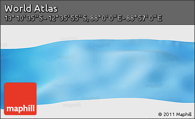 Physical Panoramic Map of the Area around 12° 53' 15" S, 88° 28' 29" E
