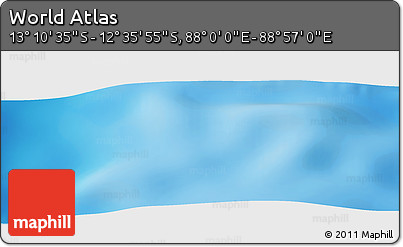 Physical Panoramic Map of the Area around 12° 53' 15" S, 88° 28' 29" E