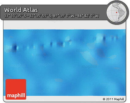 Physical 3D Map of the Area around 12° 53' 15" S, 89° 10' 30" W