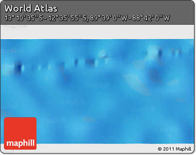 Physical 3D Map of the Area around 12° 53' 15" S, 89° 10' 30" W