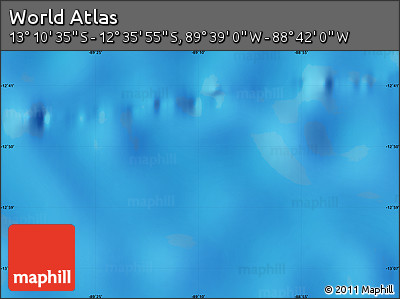 Physical Map of the Area around 12° 53' 15" S, 89° 10' 30" W