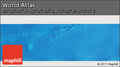 Physical Panoramic Map of the Area around 12° 53' 15" S, 8° 34' 29" E