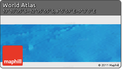 Physical Panoramic Map of the Area around 12° 53' 15" S, 8° 34' 29" E