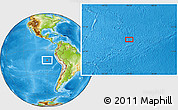 Physical Location Map of the area around 12° 53' 15" S, 90° 1' 30" W