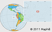 Political Location Map of the area around 12° 53' 15" S, 90° 1' 30" W