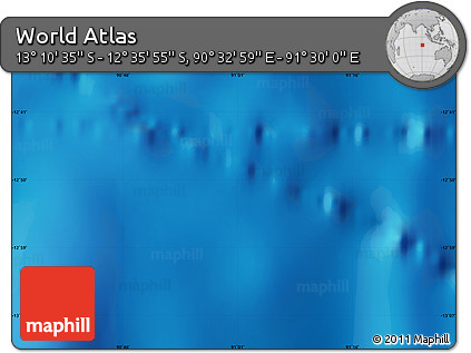 Physical Map of the Area around 12° 53' 15" S, 91° 1' 30" E