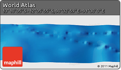 Physical Panoramic Map of the Area around 12° 53' 15" S, 91° 1' 30" E