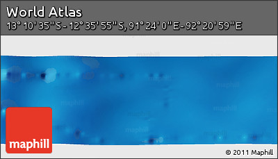 Physical Panoramic Map of the Area around 12° 53' 15" S, 91° 52' 30" E