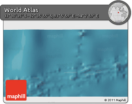 Satellite 3D Map of the Area around 12° 53' 15" S, 93° 34' 29" E