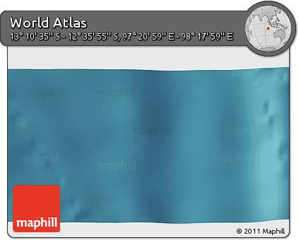 Satellite 3D Map of the Area around 12° 53' 15" S, 97° 49' 29" E