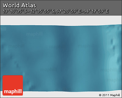 Satellite 3D Map of the Area around 12° 53' 15" S, 97° 49' 29" E
