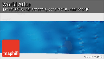 Physical Panoramic Map of the Area around 12° 53' 15" S, 99° 31' 30" E