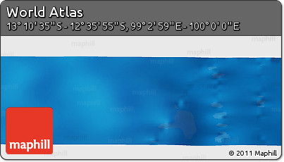 Physical Panoramic Map of the Area around 12° 53' 15" S, 99° 31' 30" E