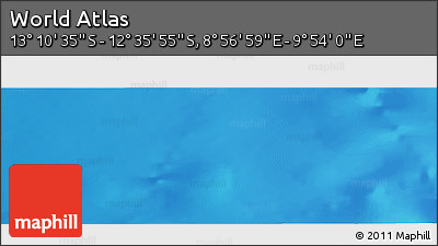 Physical Panoramic Map of the Area around 12° 53' 15" S, 9° 25' 30" E