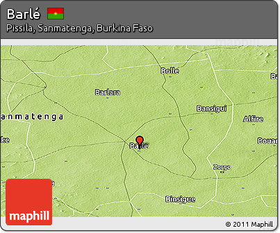 Physical Panoramic Map of Barlé